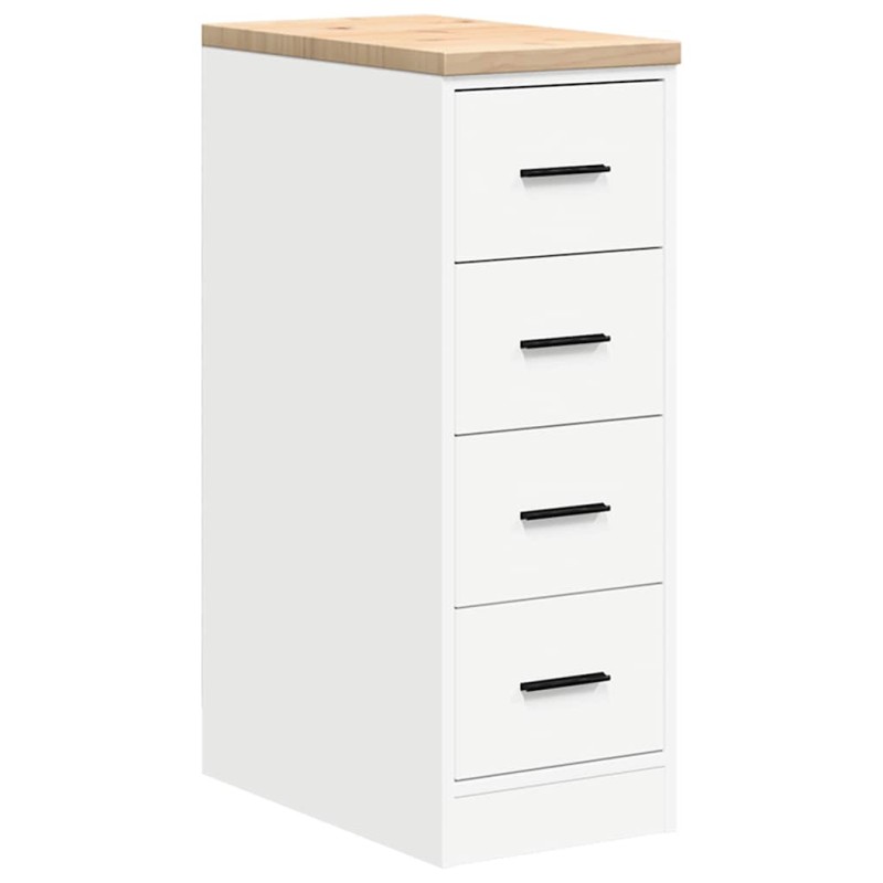 vidaXL ντουλάπι αποθήκευσης γκαράζ Λευκό 30x51x85 εκ μασίφ ξύλο πεύκο