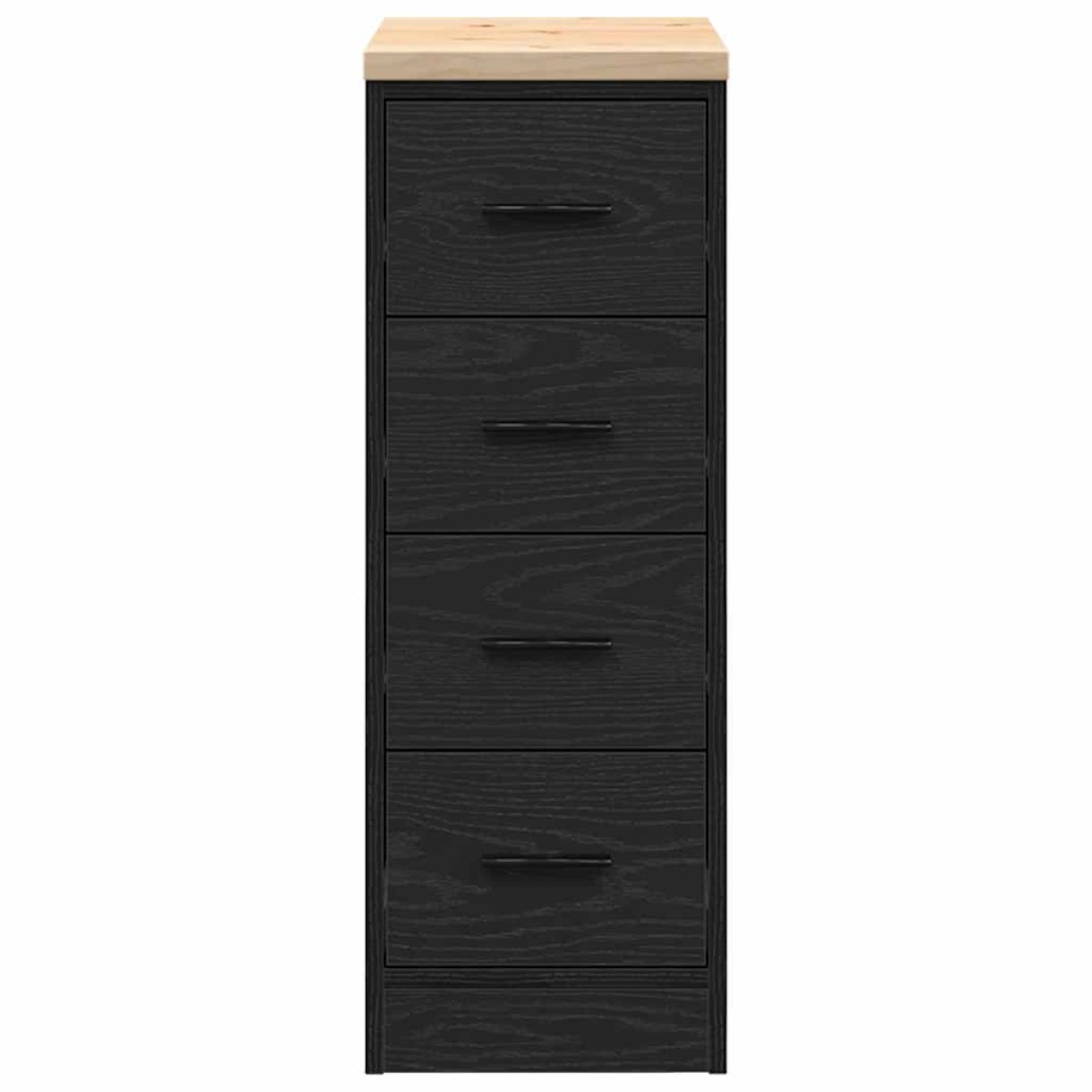 vidaXL ντουλάπι αποθήκευσης γκαράζ μαύρο 30x51x85 εκ μασίφ ξύλο πεύκο