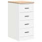 vidaXL ντουλάπι αποθήκευσης γκαράζ Λευκό 40x51x85 εκ μασίφ ξύλο πεύκο