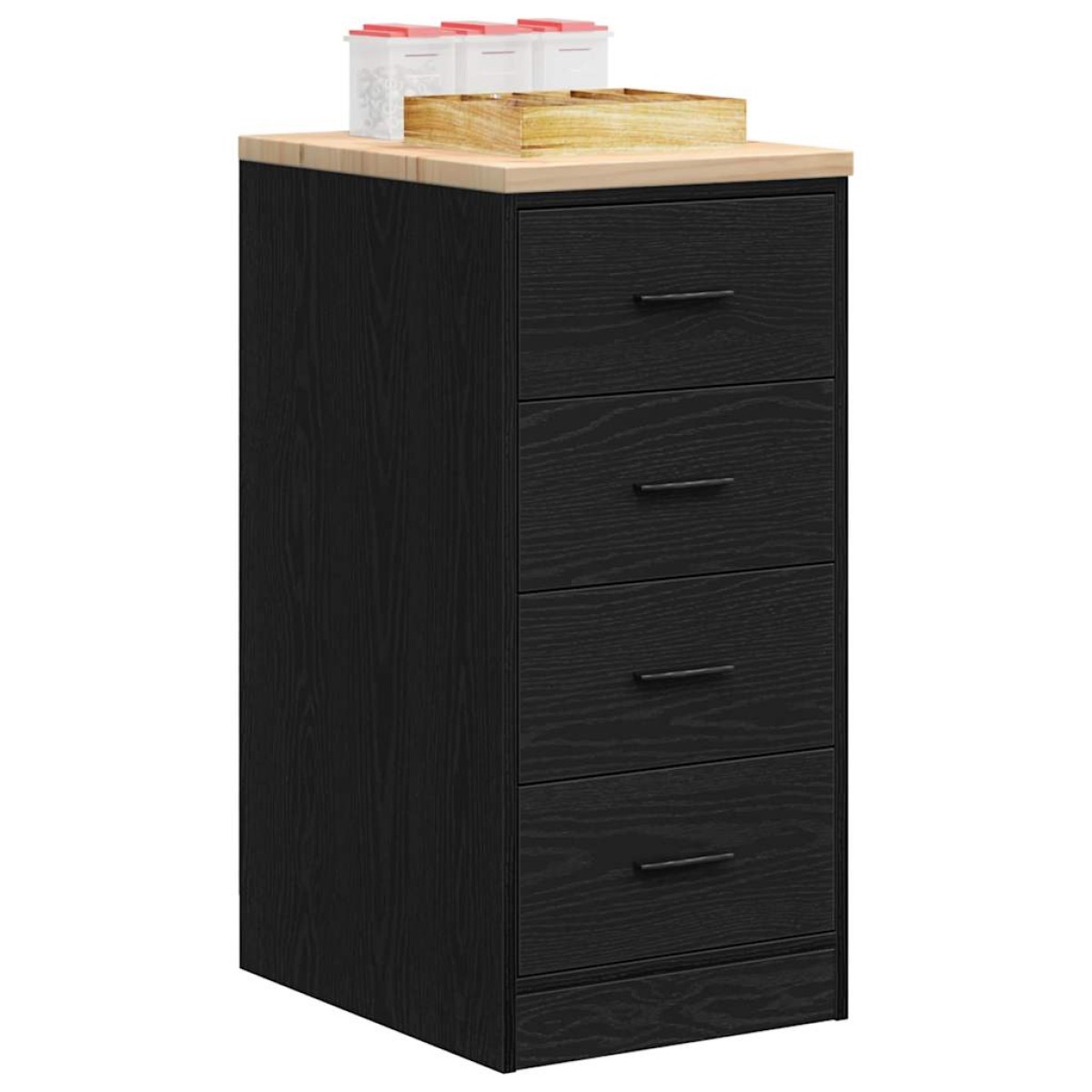 vidaXL ντουλάπι αποθήκευσης γκαράζ μαύρο 40x51x85 εκ μασίφ ξύλο πεύκο