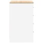 vidaXL ντουλάπι αποθήκευσης γκαράζ Λευκό 60x51x85 εκ μασίφ ξύλο πεύκο