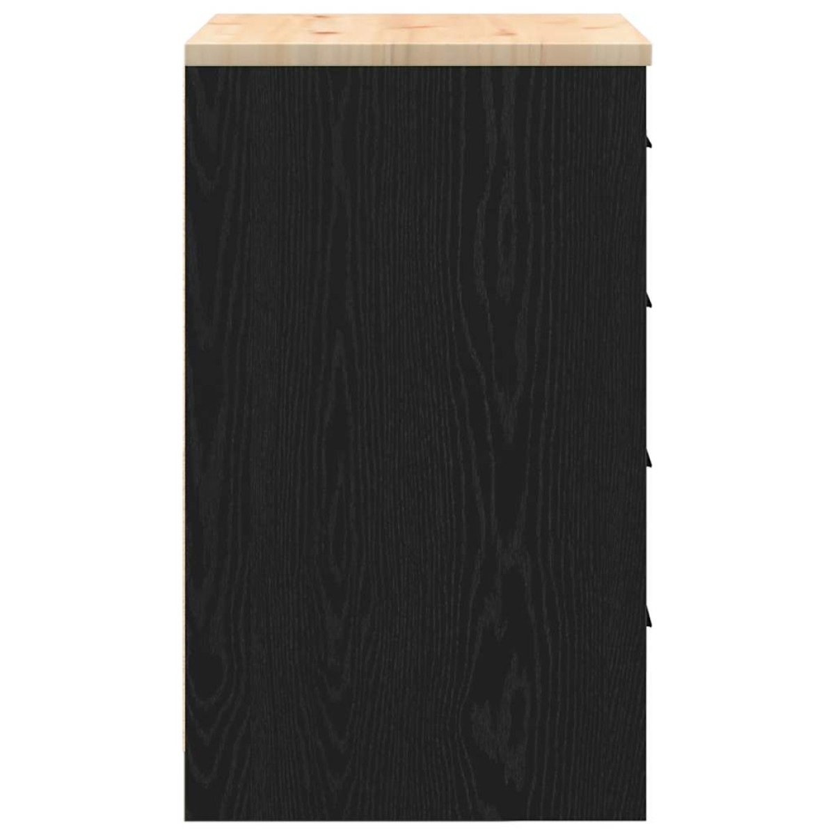 vidaXL ντουλάπι αποθήκευσης γκαράζ μαύρο 60x51x85 εκ μασίφ ξύλο πεύκο