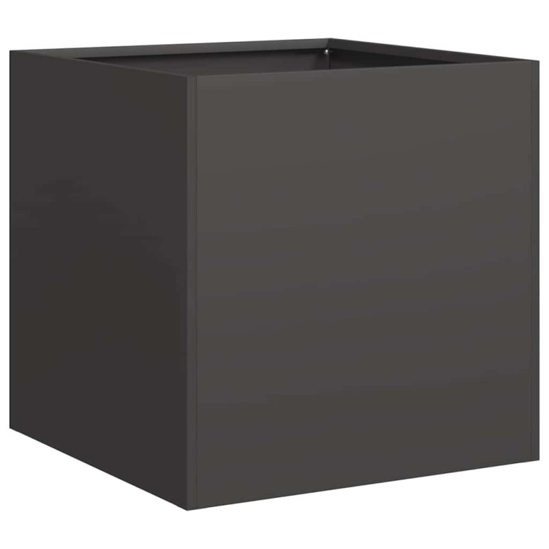 vidaXL Γλάστρα Μαύρη 40x40x40 cm από χάλυβα ψυχρής έλασης