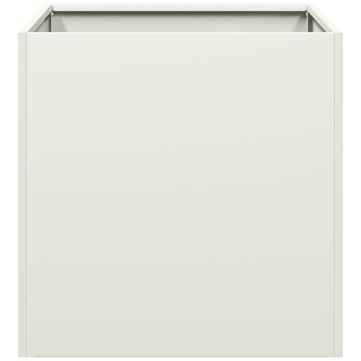 vidaXL Ζαρντινιέρα Λευκή 40x40x40 εκ. από Χάλυβα Ψυχρής Έλασης