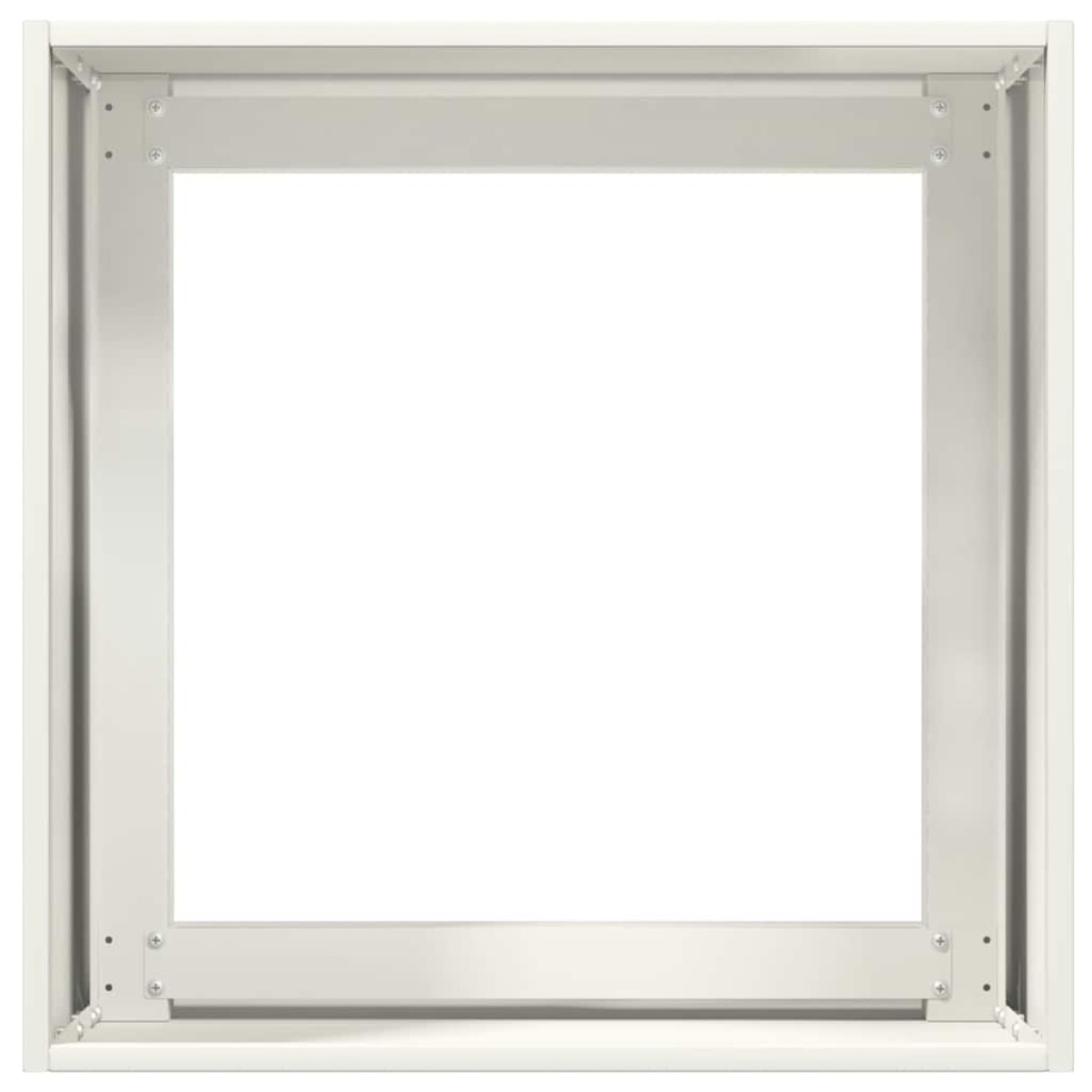 vidaXL Ζαρντινιέρα Λευκή 40x40x40 εκ. από Χάλυβα Ψυχρής Έλασης