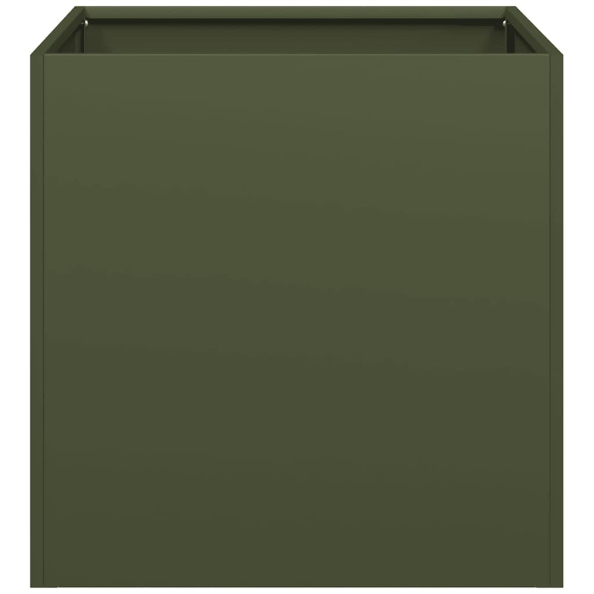 vidaXL Ζαρντινιέρα Λαδί 40x40x40 εκ. από Χάλυβα Ψυχρής Έλασης