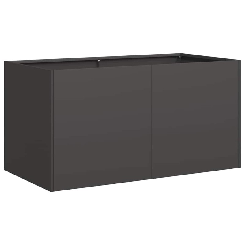 vidaXL Ζαρντινιέρα Μαύρη 80x40x40 εκ. από Χάλυβα Ψυχρής Έλασης
