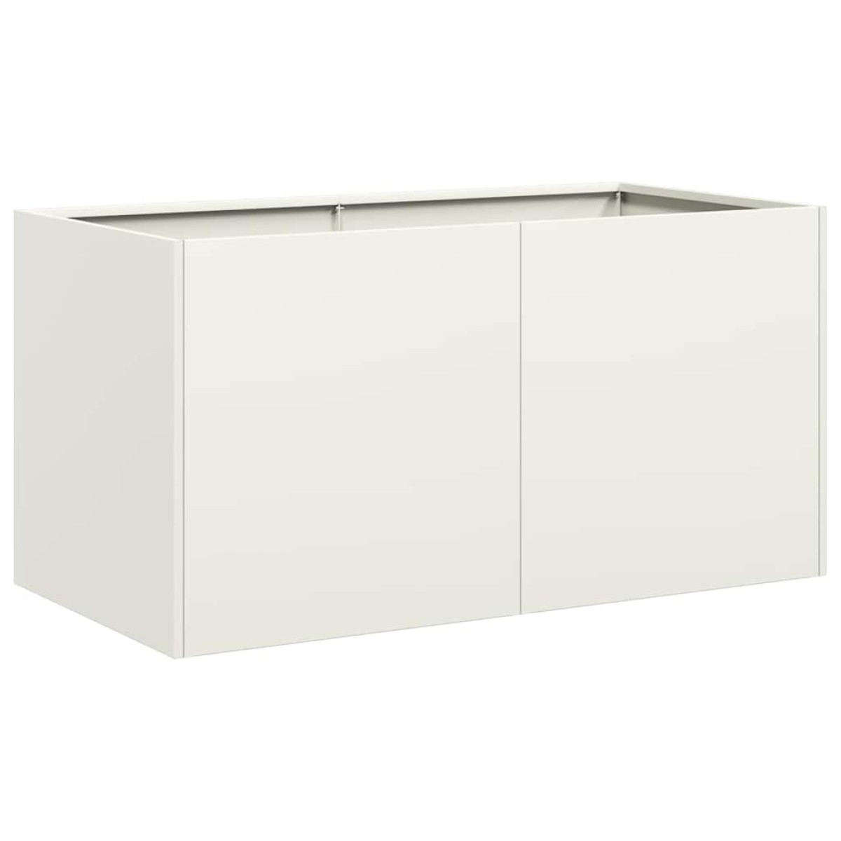 vidaXL Ζαρντινιέρα Λευκή 80x40x40 εκ. από Χάλυβα Ψυχρής Έλασης