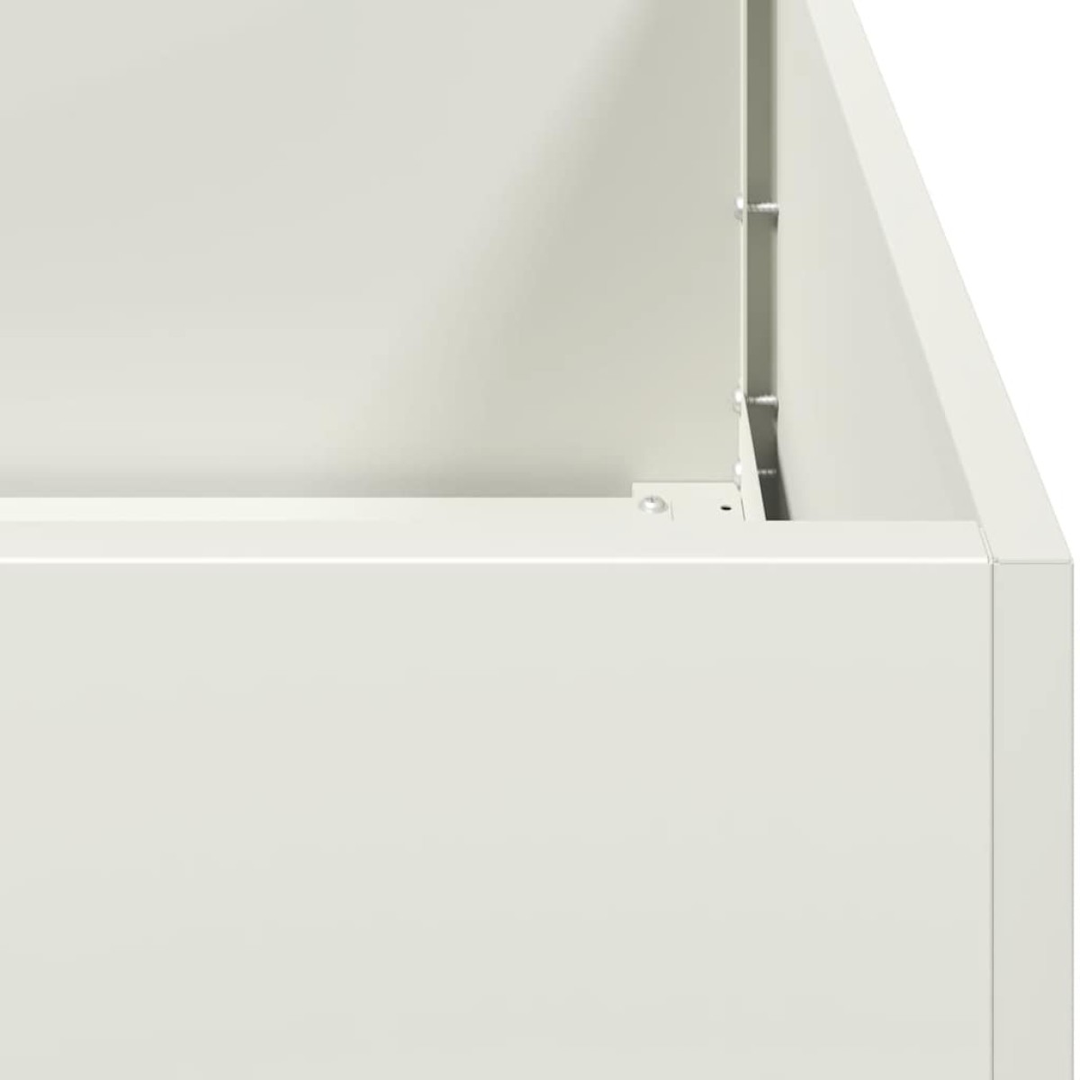 vidaXL Ζαρντινιέρα Λευκή 80x40x40 εκ. από Χάλυβα Ψυχρής Έλασης
