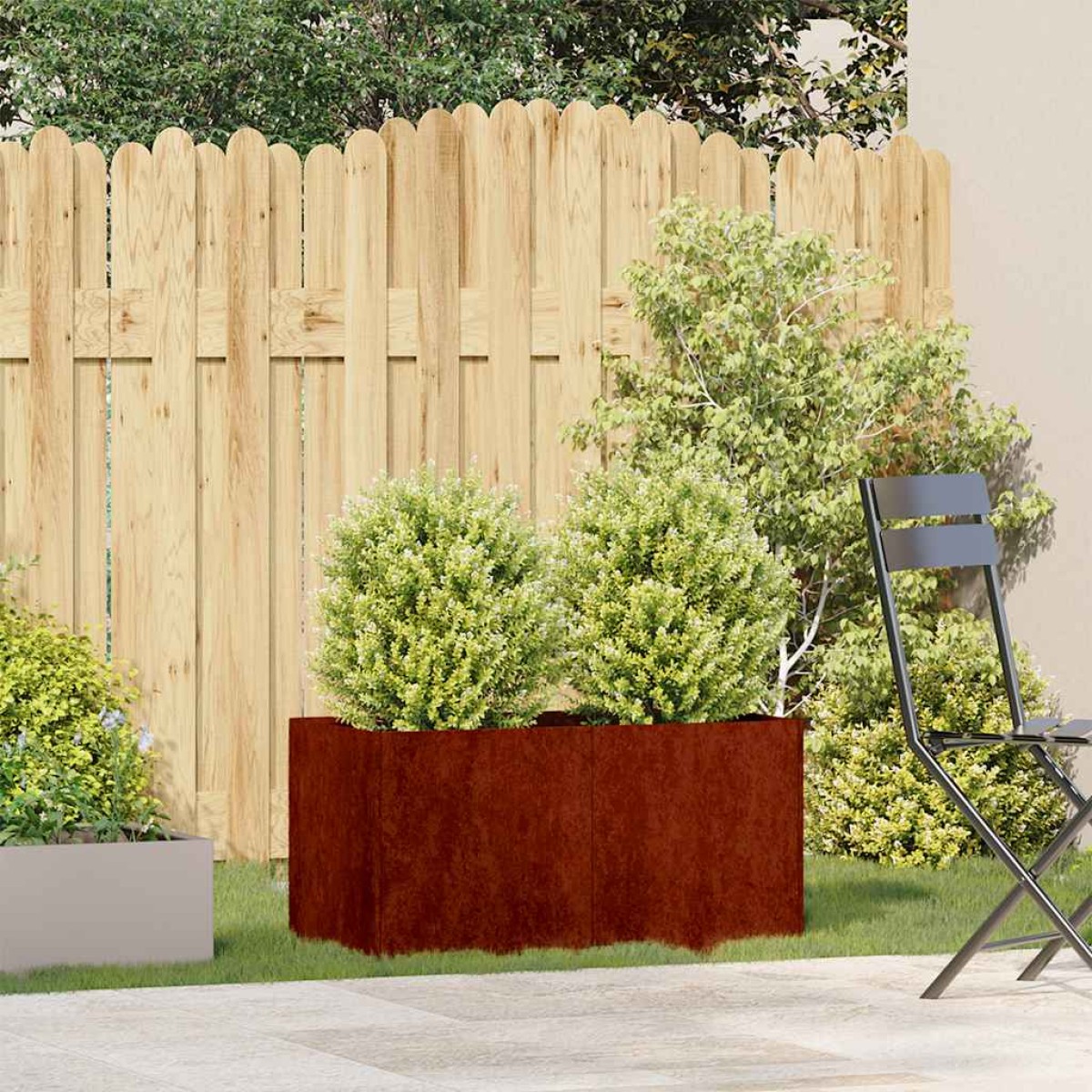 vidaXL Ζαρντινιέρα Σκουριασμένο 80x40x40εκ. Ατσάλι Σκληρυθέν στον Αέρα