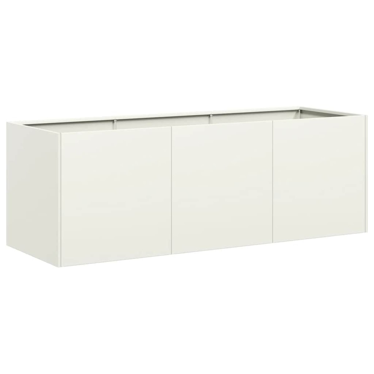 vidaXL Ζαρντινιέρα Λευκή 120x40x40 εκ. από Χάλυβα Ψυχρής Έλασης