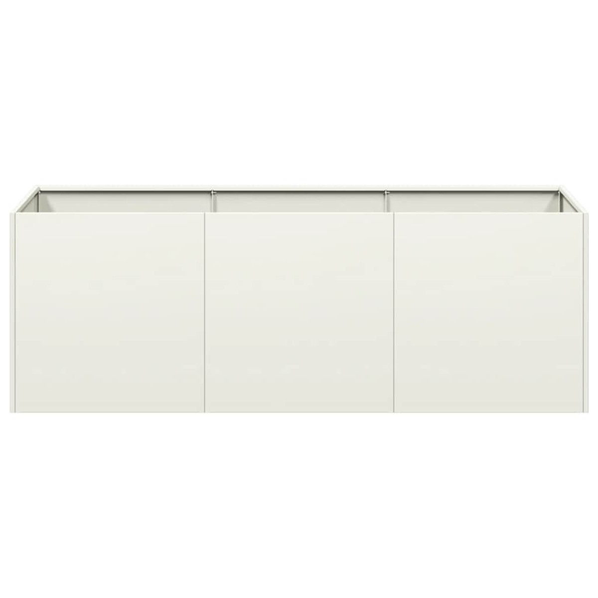 vidaXL Ζαρντινιέρα Λευκή 120x40x40 εκ. από Χάλυβα Ψυχρής Έλασης