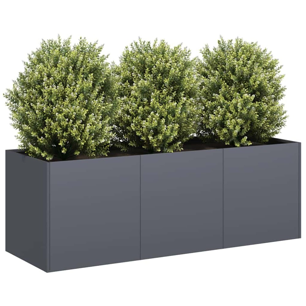 vidaXL Γλάστρα Ανθρακί 120x40x40 εκ. από Ατσάλι Ψυχρής Έλασης
