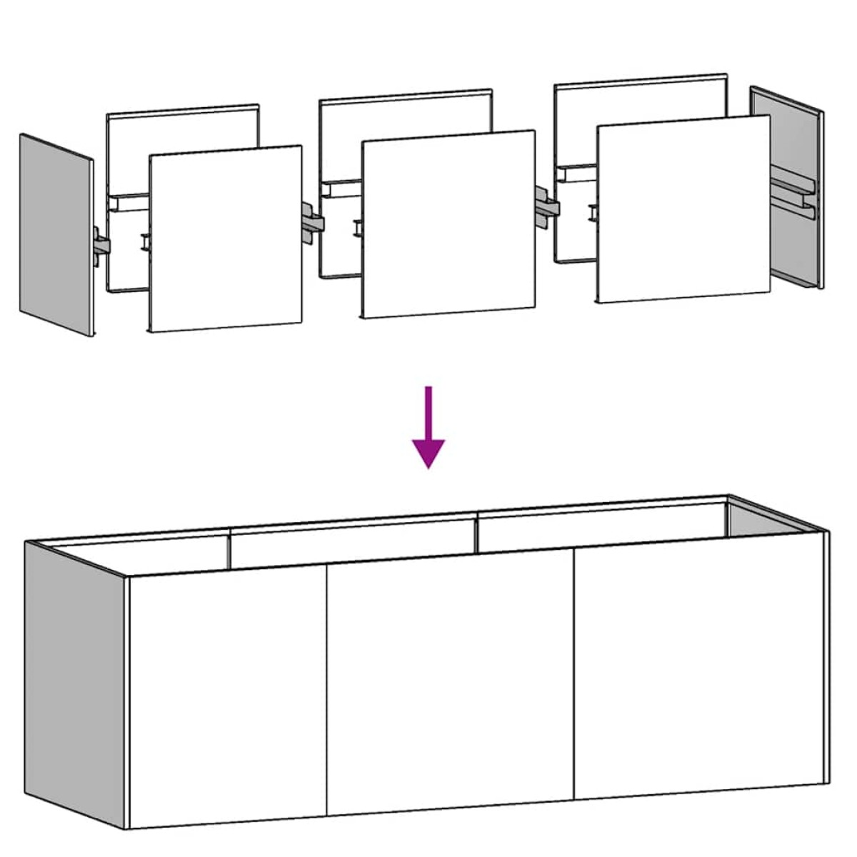 vidaXL Γλάστρα Ανθρακί 120x40x40 εκ. από Ατσάλι Ψυχρής Έλασης