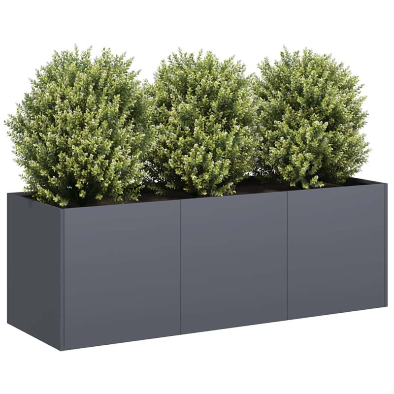 vidaXL Γλάστρα Ανθρακί 120x40x40 εκ. από Ατσάλι Ψυχρής Έλασης