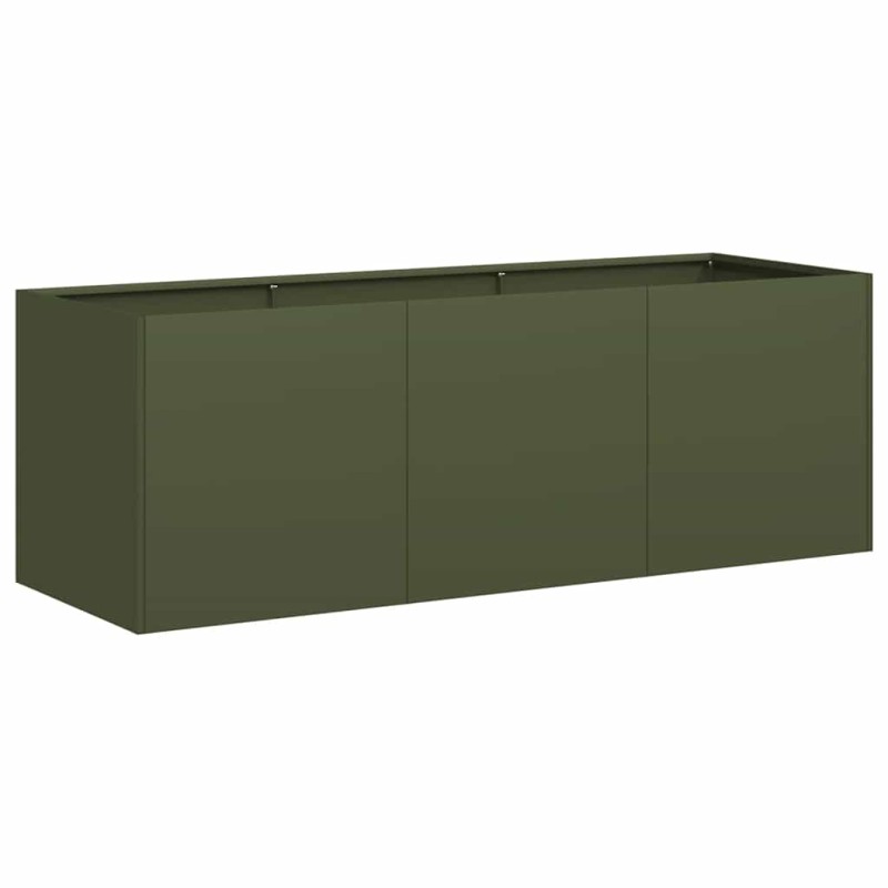 vidaXL Ζαρντινιέρα Λαδί 120x40x40 εκ. από Χάλυβα Ψυχρής Έλασης