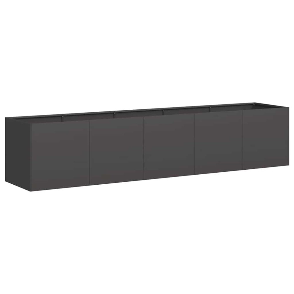 vidaXL Γλάστρα Μαύρη 200x40x40 εκ. από Ατσάλι Ψυχρής Έλασης