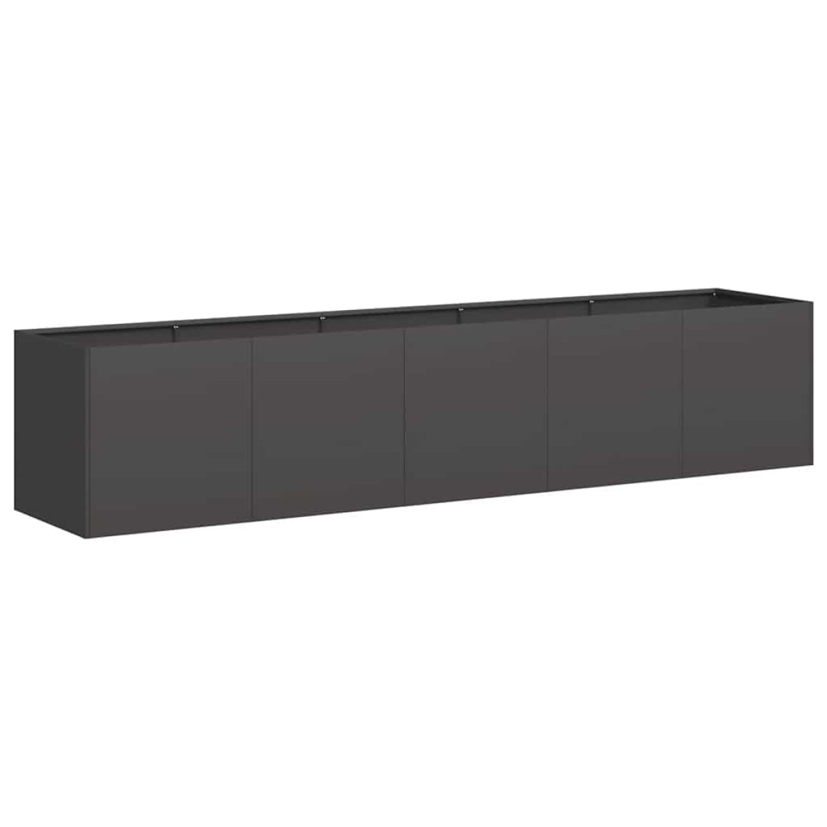 vidaXL Γλάστρα Μαύρη 200x40x40 εκ. από Ατσάλι Ψυχρής Έλασης