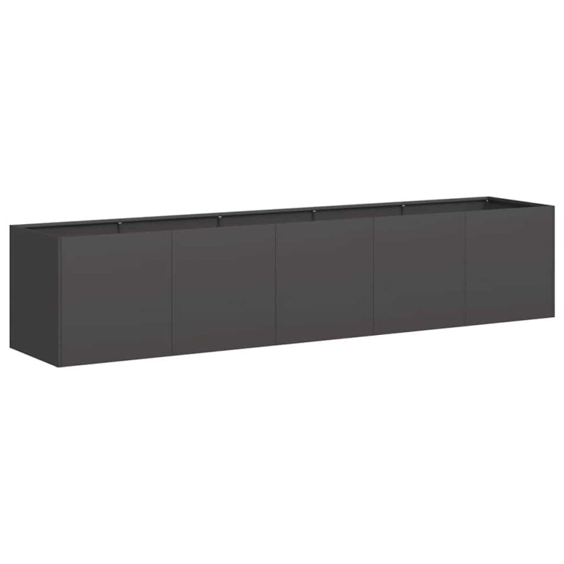 vidaXL Γλάστρα Μαύρη 200x40x40 εκ. από Ατσάλι Ψυχρής Έλασης