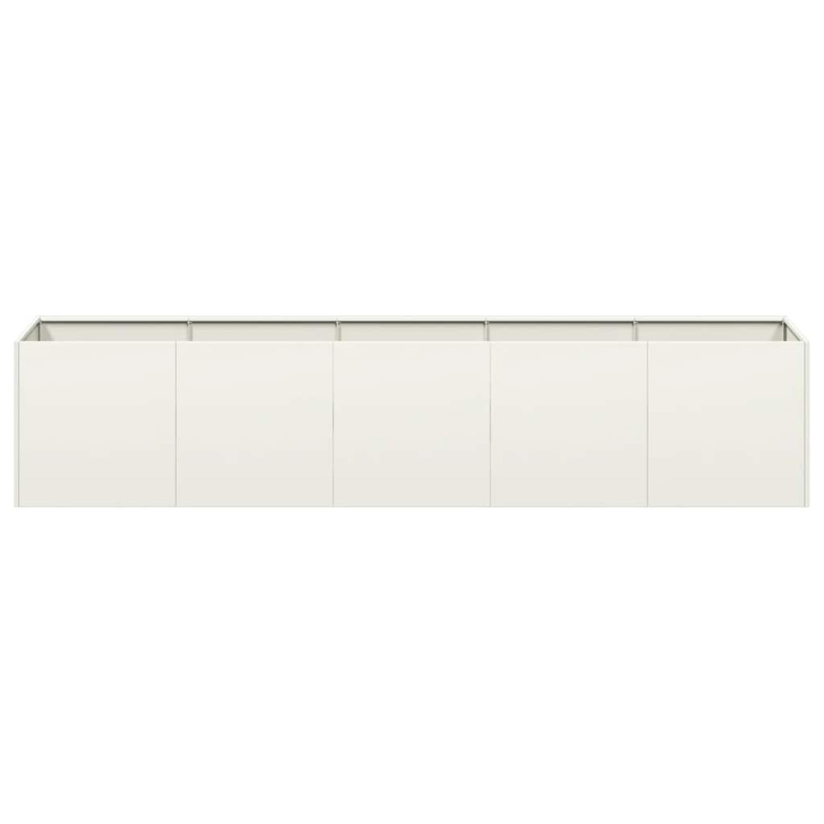 vidaXL Ζαρντινιέρα Λευκή 200x40x40 εκ. από Χάλυβα Ψυχρής Έλασης