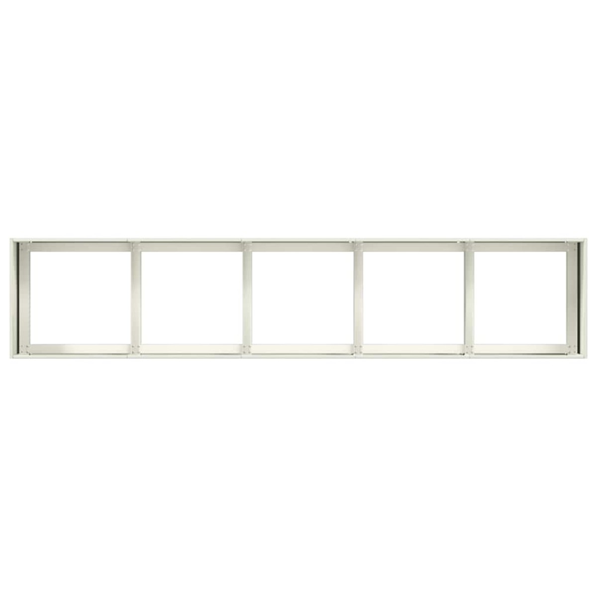 vidaXL Ζαρντινιέρα Λευκή 200x40x40 εκ. από Χάλυβα Ψυχρής Έλασης
