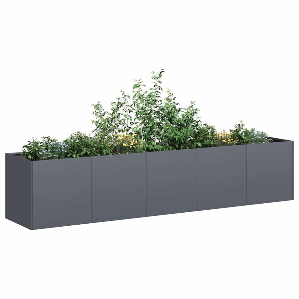 vidaXL Γλάστρα Ανθρακί 200x40x40 εκ. από Ατσάλι Ψυχρής Έλασης