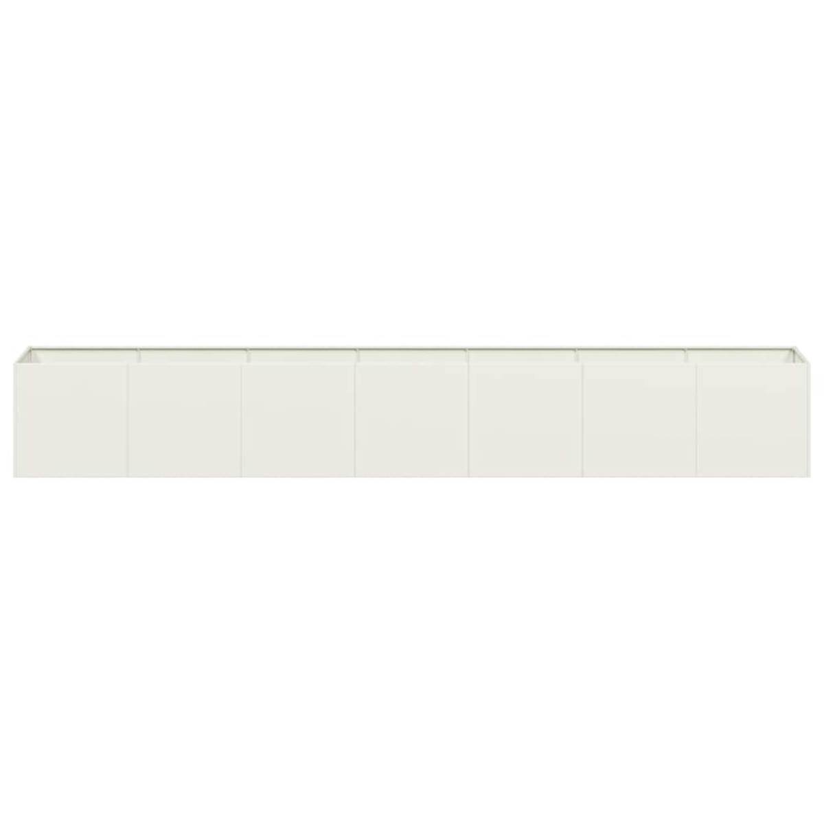 vidaXL Ζαρντινιέρα Λευκή 280x40x40 εκ. από Χάλυβα Ψυχρής Έλασης
