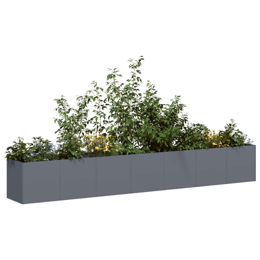 vidaXL Ζαρντινιέρα Ανθρακί 280x40x40 εκ. από Χάλυβα Ψυχρής Έλασης