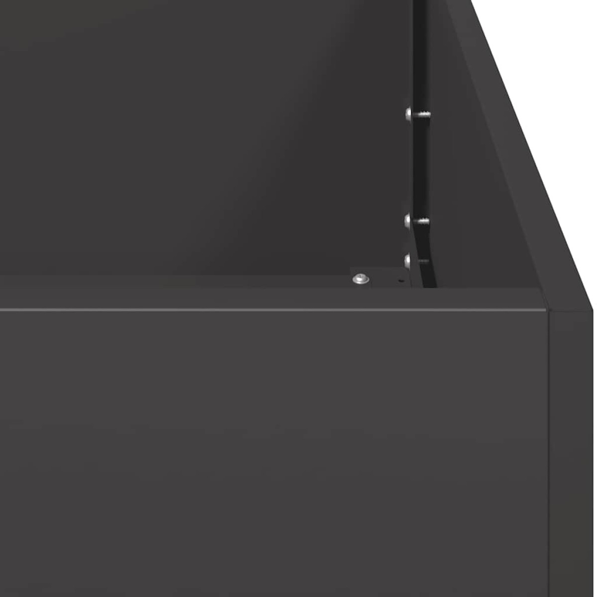 vidaXL Ζαρντινιέρα Μαύρη 360x40x40 εκ. από Χάλυβα Ψυχρής Έλασης