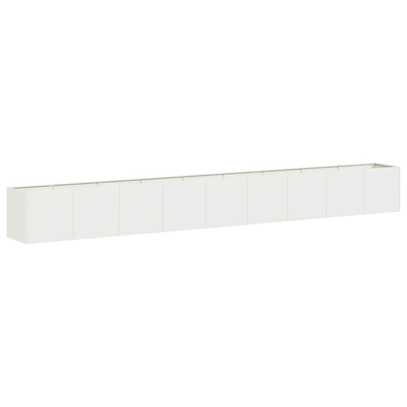 vidaXL Ζαρντινιέρα Λευκή 360x40x40 εκ. από Χάλυβα Ψυχρής Έλασης