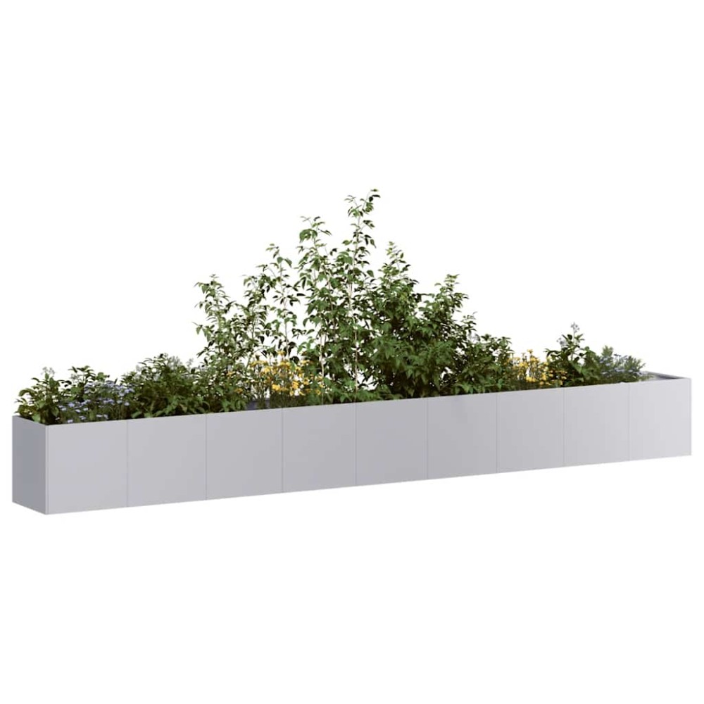 vidaXL Ζαρντινιέρα 360x40x40 εκ. από Γαλβανισμένο Ατσάλι
