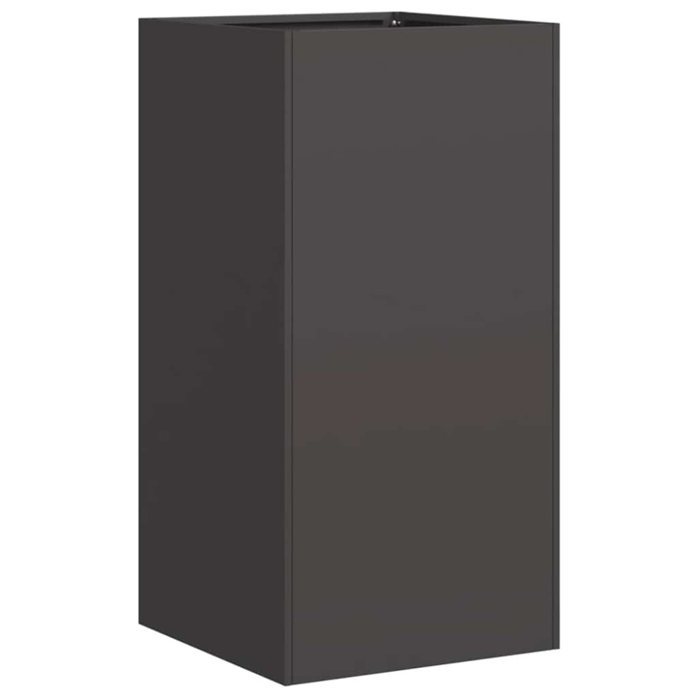 vidaXL Ζαρντινιέρα Μαύρη 40x40x80 εκ. από Χάλυβα Ψυχρής Έλασης
