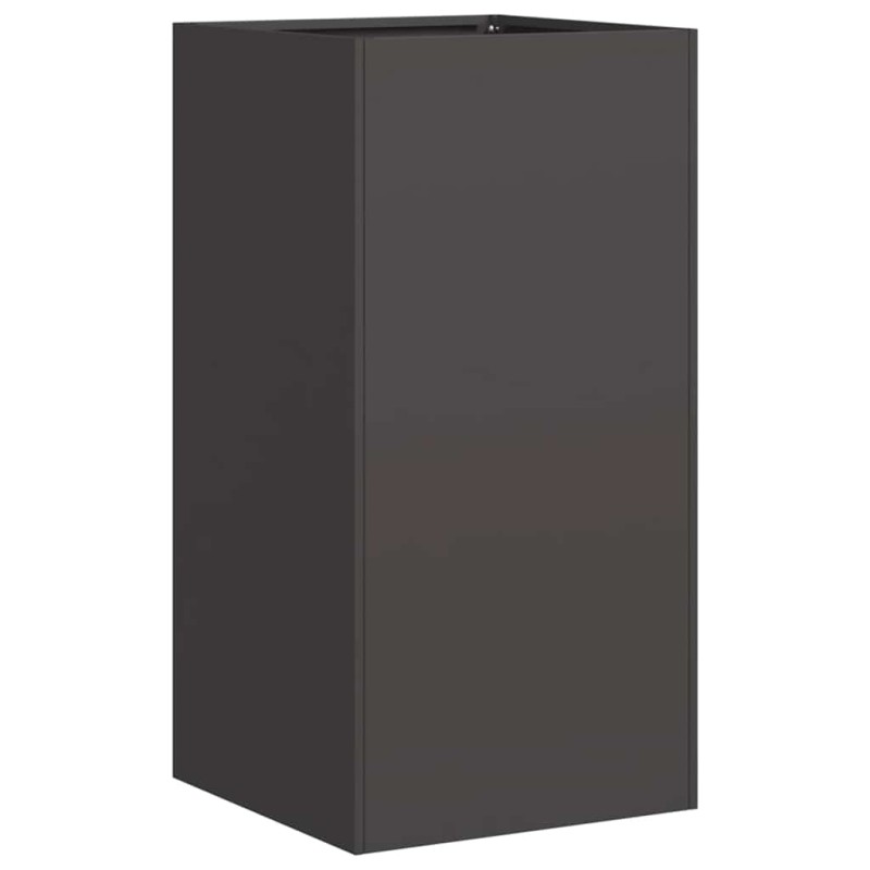 vidaXL Ζαρντινιέρα Μαύρη 40x40x80 εκ. από Χάλυβα Ψυχρής Έλασης