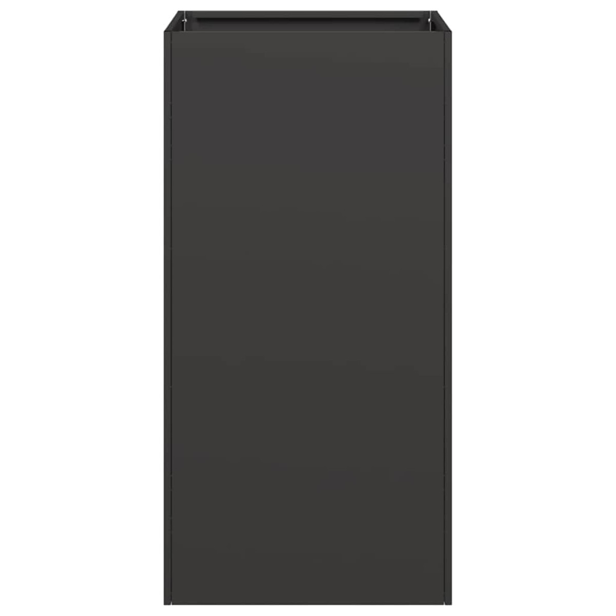 vidaXL Ζαρντινιέρα Μαύρη 40x40x80 εκ. από Χάλυβα Ψυχρής Έλασης
