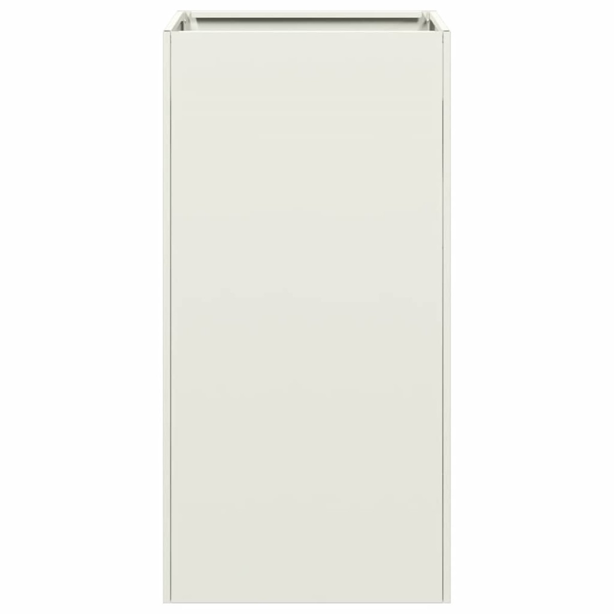 vidaXL Ζαρντινιέρα Λευκή 40x40x80 εκ. από Χάλυβα Ψυχρής Έλασης
