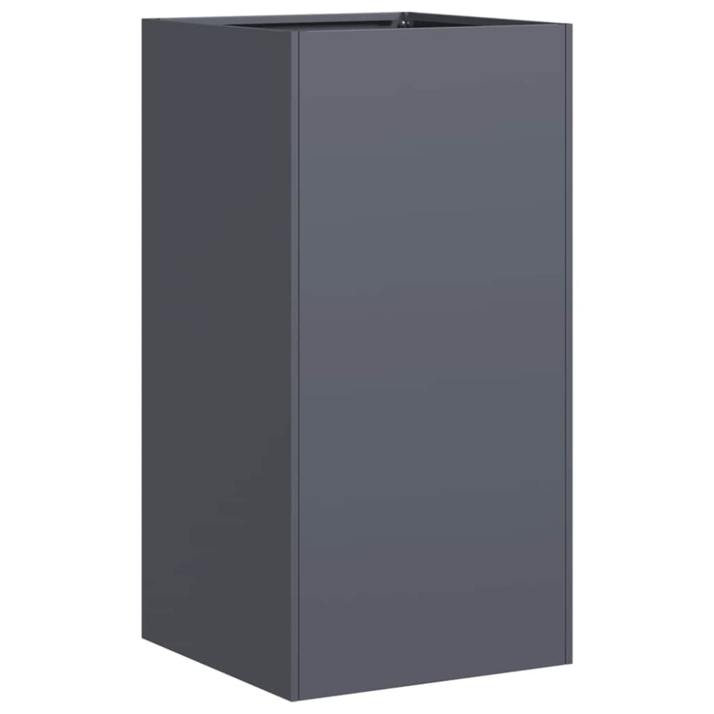 vidaXL Ζαρντινιέρα Ανθρακί 40x40x80 εκ. από Χάλυβα Ψυχρής Έλασης