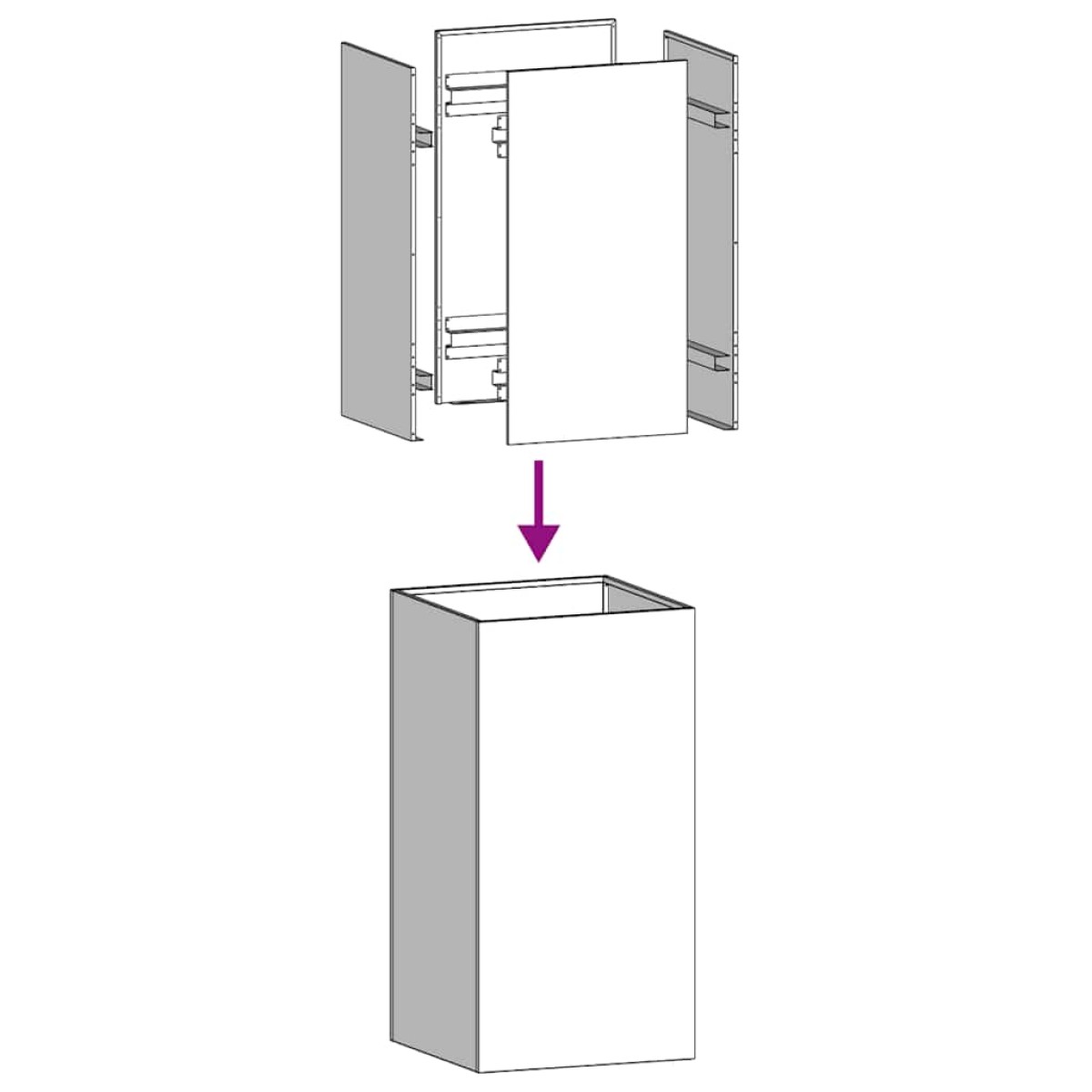 vidaXL Ζαρντινιέρα Ανθρακί 40x40x80 εκ. από Χάλυβα Ψυχρής Έλασης