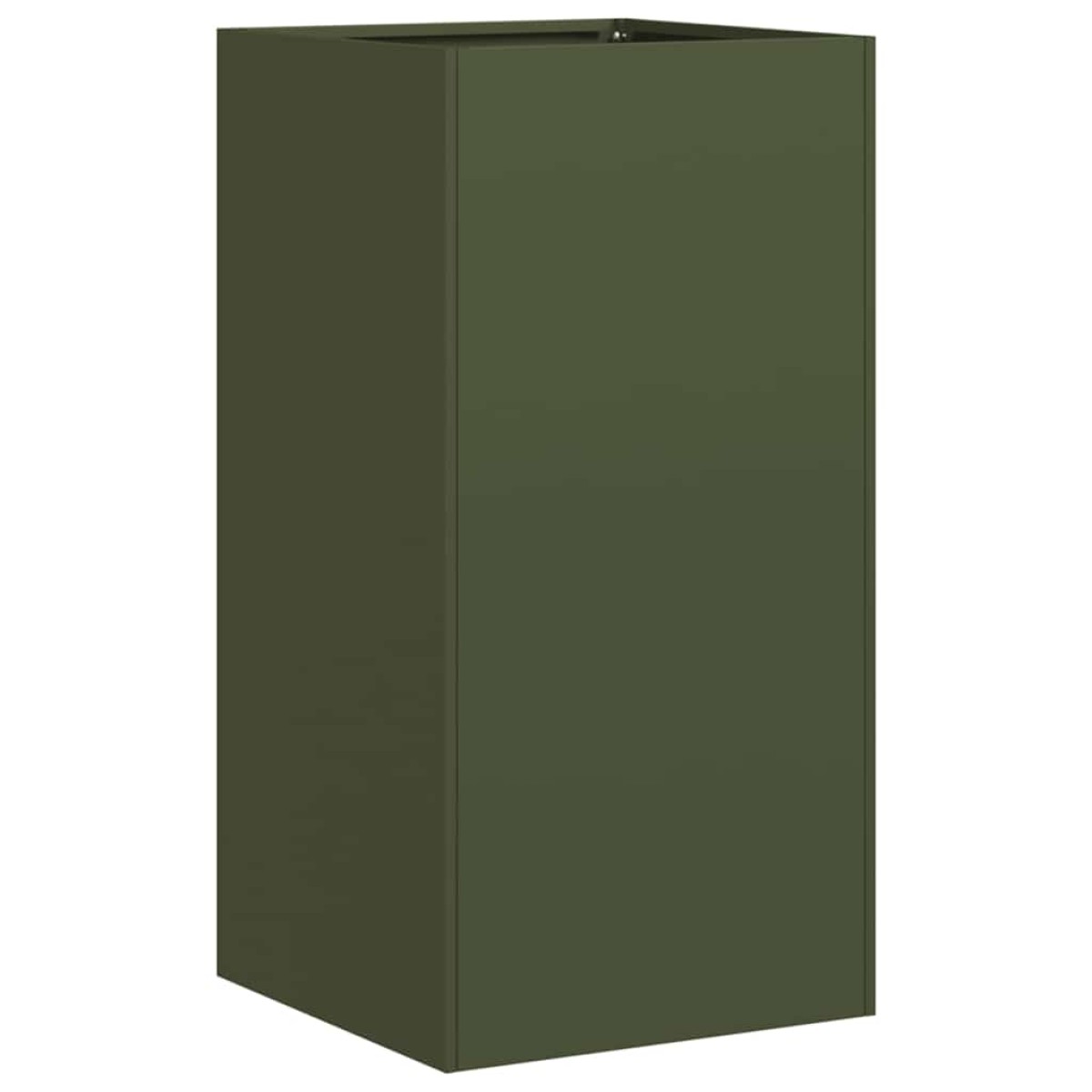 vidaXL Ζαρντινιέρα Λαδί 40x40x80 εκ. από Χάλυβα Ψυχρής Έλασης