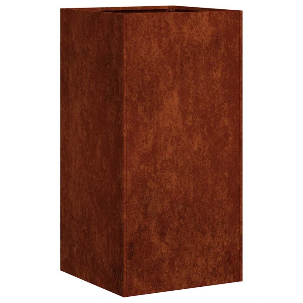 vidaXL Ζαρντινιέρα Σκουριασμένο 40x40x80εκ. Ατσάλι Σκληρυθέν στον Αέρα