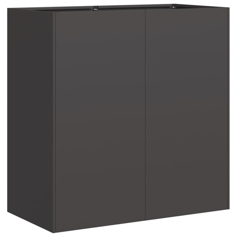 vidaXL Ζαρντινιέρα Μαύρη 80x40x80 εκ. από Χάλυβα Ψυχρής Έλασης