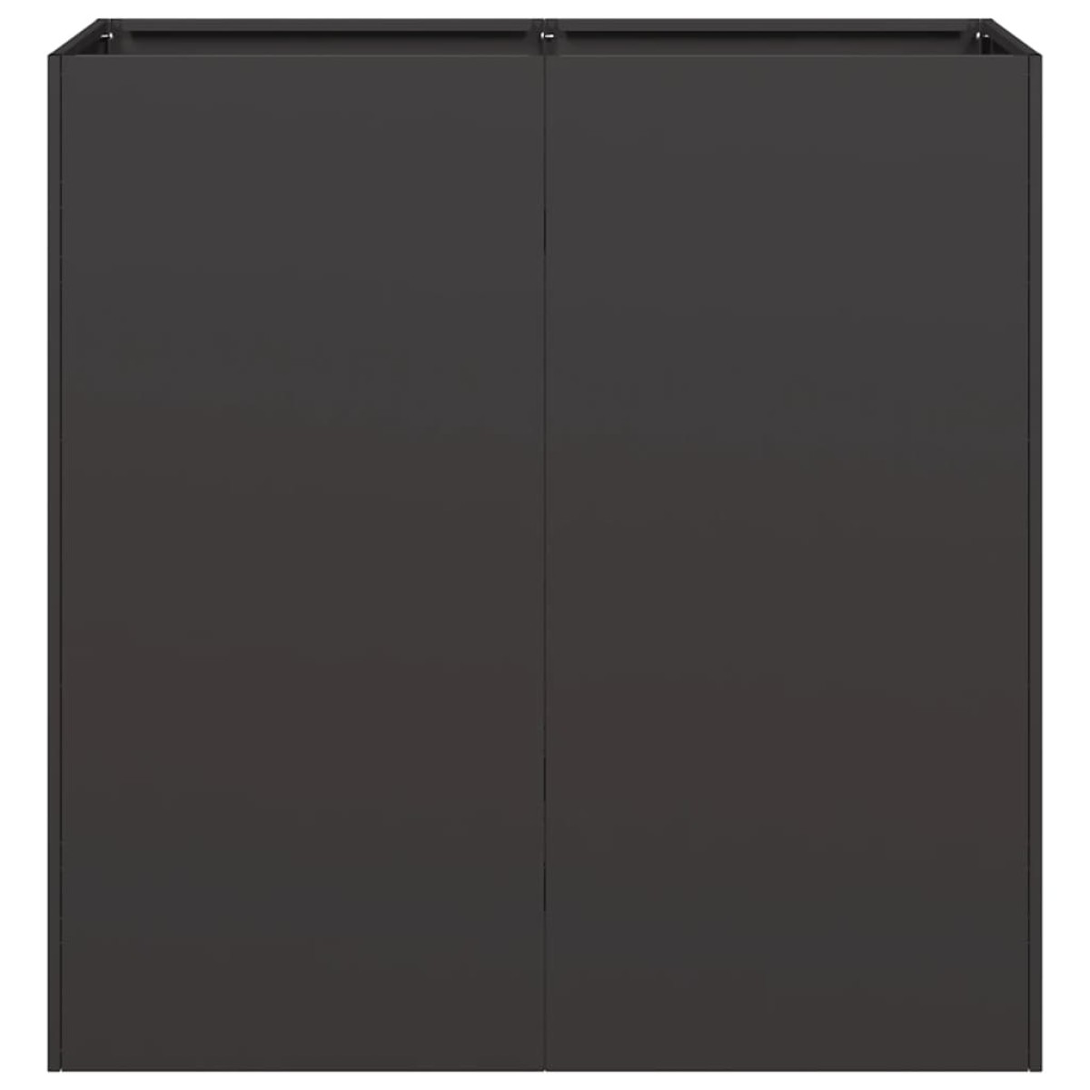 vidaXL Ζαρντινιέρα Μαύρη 80x40x80 εκ. από Χάλυβα Ψυχρής Έλασης