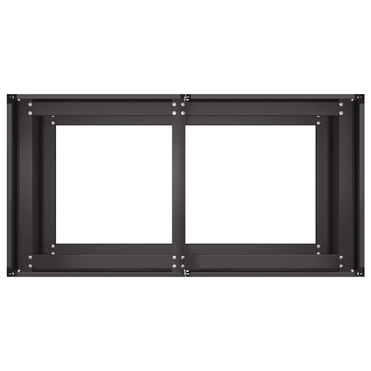 vidaXL Ζαρντινιέρα Μαύρη 80x40x80 εκ. από Χάλυβα Ψυχρής Έλασης