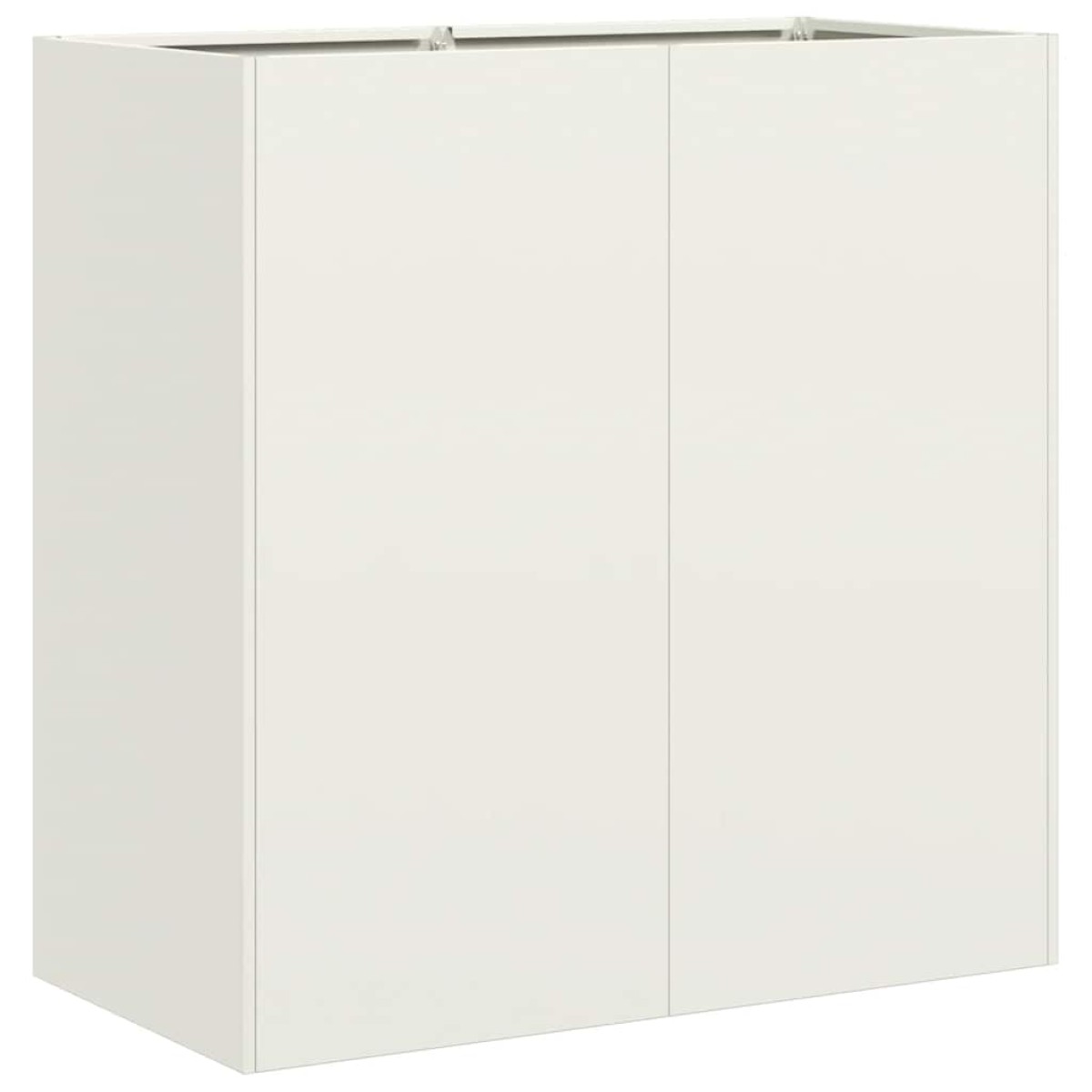 vidaXL Ζαρντινιέρα Λευκή 80x40x80 εκ. από Χάλυβα Ψυχρής Έλασης