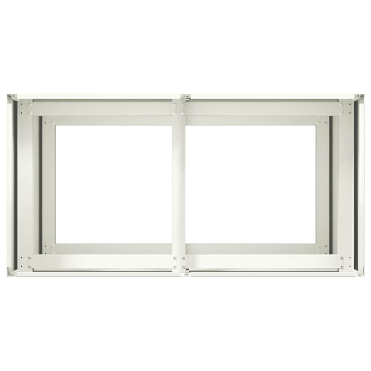 vidaXL Ζαρντινιέρα Λευκή 80x40x80 εκ. από Χάλυβα Ψυχρής Έλασης