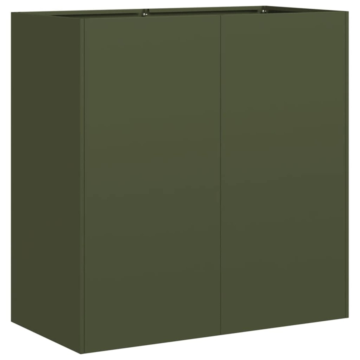 vidaXL Ζαρντινιέρα Λαδί 80x40x80 εκ. από Χάλυβα Ψυχρής Έλασης