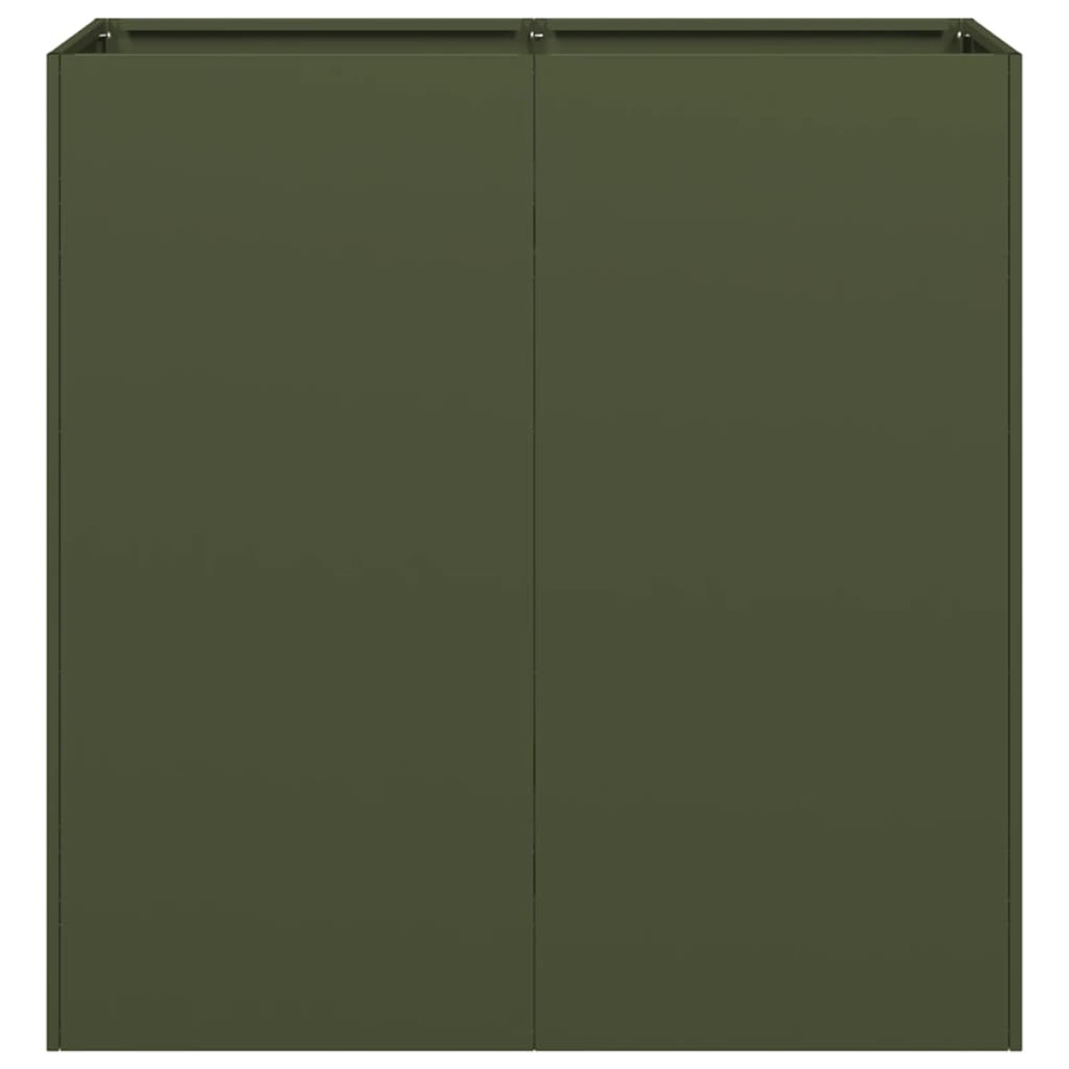 vidaXL Ζαρντινιέρα Λαδί 80x40x80 εκ. από Χάλυβα Ψυχρής Έλασης