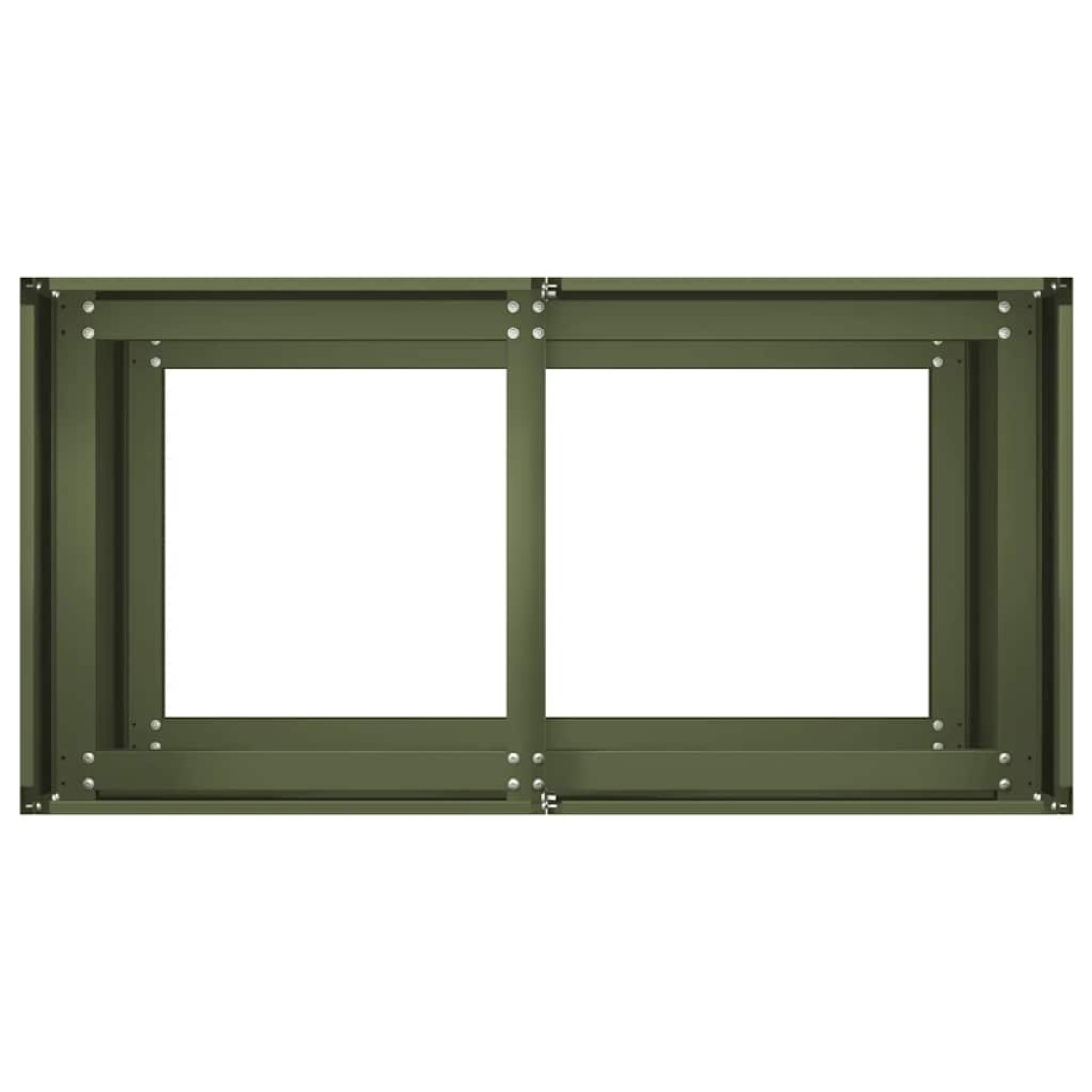 vidaXL Ζαρντινιέρα Λαδί 80x40x80 εκ. από Χάλυβα Ψυχρής Έλασης