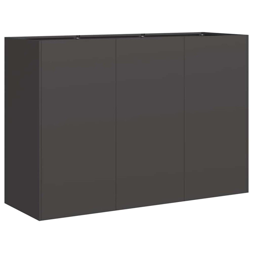 vidaXL Ζαρντινιέρα Μαύρη 120x40x80 εκ. από Χάλυβα Ψυχρής Έλασης