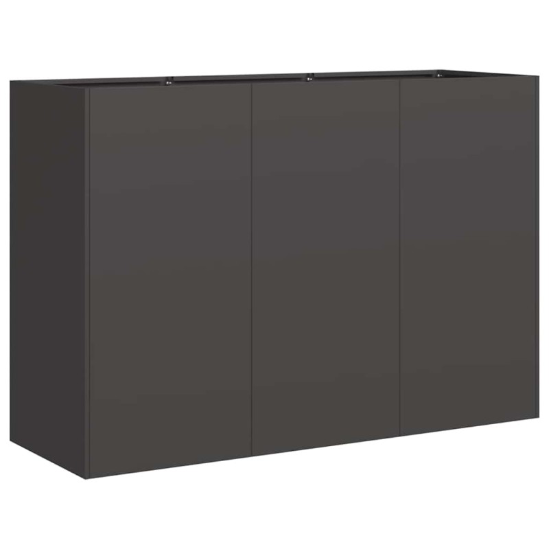 vidaXL Ζαρντινιέρα Μαύρη 120x40x80 εκ. από Χάλυβα Ψυχρής Έλασης