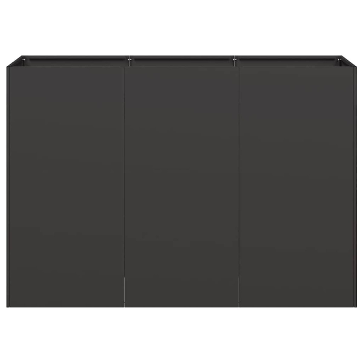 vidaXL Ζαρντινιέρα Μαύρη 120x40x80 εκ. από Χάλυβα Ψυχρής Έλασης
